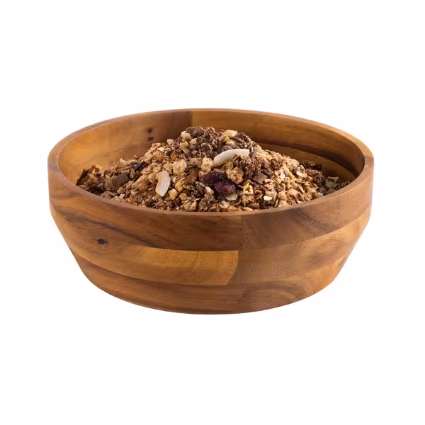 (6 adet) Kase - ACACIA - Akasyalı Ahşap - 2,5L - yuvarlak - Ø250mm - Derinlik:85mm - Kahverengi
