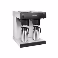Filterkaffeemaschine - 2x 2 Liter Tank - 3,3kW - mit 2 Warmhalteplatten - inkl. 2 Isolierkannen á 2 Liter