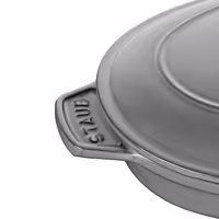STAUB | Oval Cast Iron Casserole with Lid – 230 mm - Graphite Grey - Grill Compatible