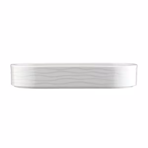 (6 adet) Tatlı / Salata Kasesi - Porselen - SEA WAVE - oval - 160x70mm - Beyaz