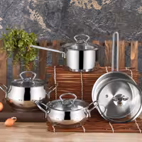 Rondel mini – stal nierdzewna – Ø 160 mm – wysokość: 80 mm – 1,5 L – z pokrywką