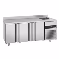 Rashladni pult PREMIUM - 1900x700 mm - 420 l - Ventilirano hlađenje - s 3 vrata - s 1 korita - Leđni podignuti rub