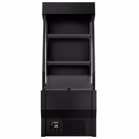 Commercial multideck display fridge - Open front - 660mm - 150L - with 2 shelves - Black