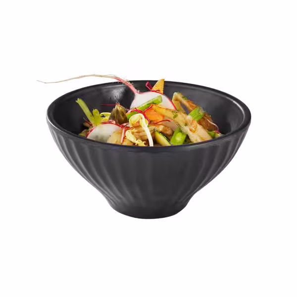 (6 adet) Kase - AIKO - Melamin - 200ml - köşeli - 120x120mm - Derinlik:60mm - Siyah