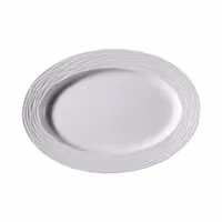 (6 adet) SEA WAVE - Sunum Tabağı Oval Düz - Porselen, 280x280mm, Beyaz