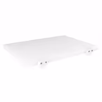 Neslīdošs griešanas dēlis - 300x500 mm - Biezums: 20 mm - HACCP atbilstošs - PE500 (HDPE) polietilēns - Balts - Ar fiksatoriem - Var mazgāt trauku mazgājamā mašīnā