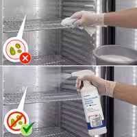 Limpador higiênico de geladeira - 500ml - Desinfeta e elimina 99,9% das bactérias - Neutraliza odores - Seguro para contacto com alimentos