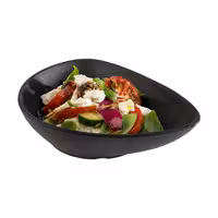 (6 adet) Kase - Melamin - NERO - 0,6L - köşeli - 230x180mm - Derinlik:50mm - Siyah