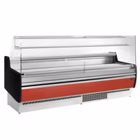 Serve Over Counter - 2560mm - with 4 doors - front panel red - capacity 282 litres