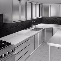 RVS wandkast PREMIUM - 1200x400x650mm - met schuifdeuren