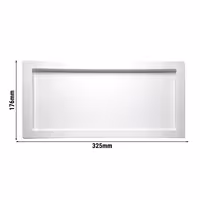 (6 pcs) GN 1/3 Gastronorm Tray - FRAMES - Melamine - 325x176mm - Height: 20mm - White