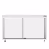 Armário de Trabalho em Aço Inoxidável ECO - 1400x600mm - com portas de correr