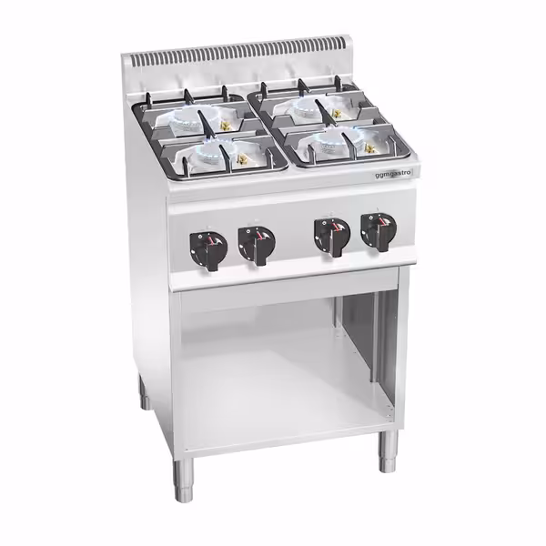 Plinski štednjak - 19,0 kW - 4 plamenika - samostojeći - 600x600x1020 mm