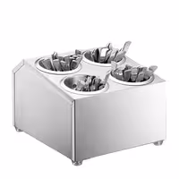 Cutlery Cylinder Holder - 265x305mm - Height: 200mm - Stainless steel - incl. 4 Holders