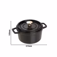 STAUB | Mini Cocotte Round Enamelled Cast Iron Casserole Dish – Ø 160 mm – Black