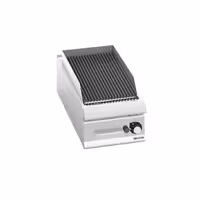 Gas lavasteengrill - 9,0kW - 400mm - Vast grillrooster - Tafelmodel - 900mm diep - RVS