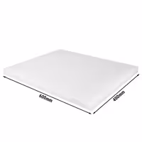 Griešanas dēlis - 600x400 mm - Biezums: 20 mm - HACCP atbilstošs - PE500 (HDPE) polietilēns - Balts - Neslīdošas kājiņas - Var mazgāt trauku mazgājamā mašīnā