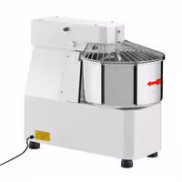 Spiralna miješalica za tijesto - 22 l / 18 kg - 2 brzine - s fiksnom posudom - s mehaničkim timerom - 400 V - za pizzu i kruh