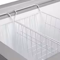 Zamrażarka skrzyniowa – 1500 mm – 466 L – z pokrywą ze stali nierdzewnej – z przegrodą
