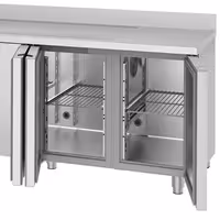 Rashladni pult PREMIUM - 2360x720 mm - 540 l - Ventilirano hlađenje - s 4 vrata - s 1 korita - Leđni podignuti rub
