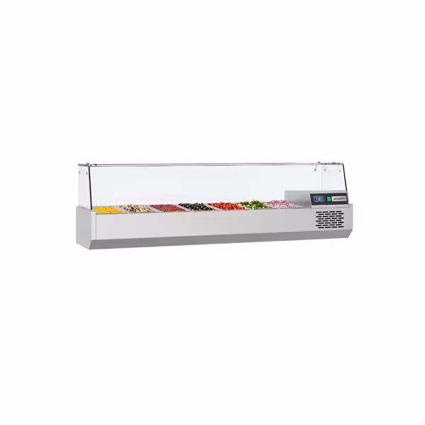 Witryna chłodnicza nadstawna PREMIUM - 1600x390mm - 7x GN 1/3