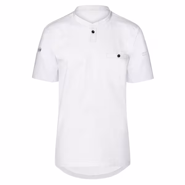 (6 pieces) KARLOWSKY | Men's Short Sleeve Performance Work Shirt – Slim Fit - White - Size M