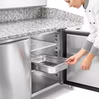 Pitsa külmkapilaud ECO – 1500 x 800 mm – 2 uksega