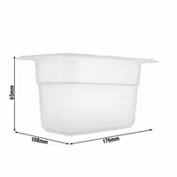 (12 pcs) Polypropylene Container - GN 1/9 - Translucent - 0.57 L - Height: 65 mm