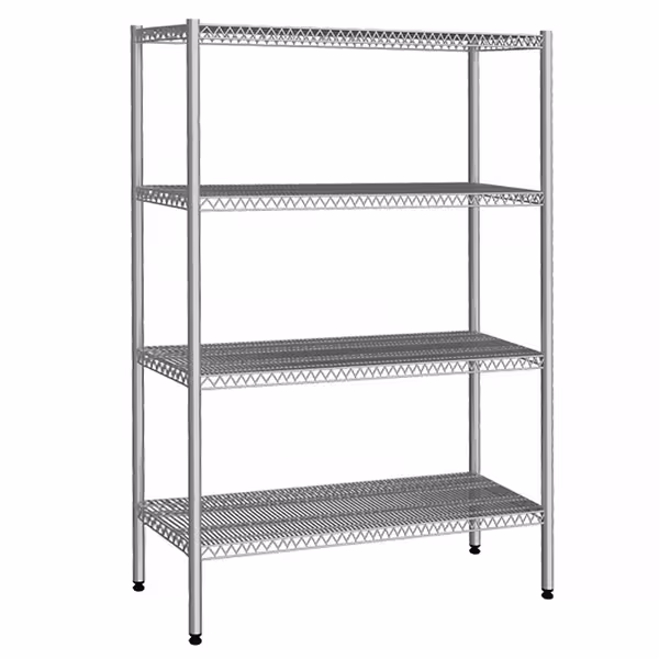 رفوف ستانلس ستيل - 1220x460mm - عمق: 460 mm - 4 رفوف - الحمولة: 240 kg