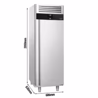 Szafa mroźnicza PREMIUM – stal nierdzewna – GN 2/1 – 600 L – z 1 drzwiami