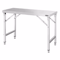 Paslanmaz Çelik Çalışma Tezgahı - Katlanabilir - 1400x700mm