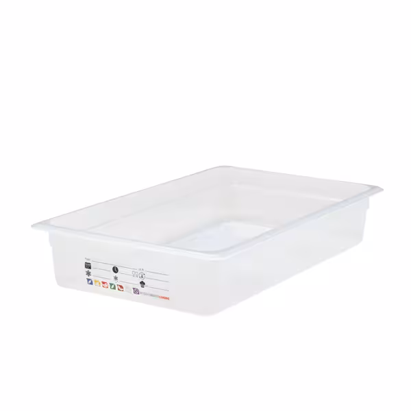 (6 szt.) CAMBRO | Pojemnik GN 1/1 SafeTrak – polipropylen – wysokość: 100 mm – mleczny