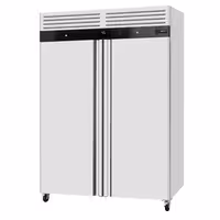 Hladnjak nehrđajući čelik (inox) ECO - GN 2/1 - 916 l - od 0 °C do +8 °C - s 2 vrata - ventilirano hlađenje, automatsko odmrzavanje, digitalni termostat, integrirana brava, 4 kotača
