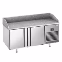 Stół chłodniczy do pizzy PREMIUM PLUS - 1490x700mm - z blatem granitowym - 2‑drzwiowy
