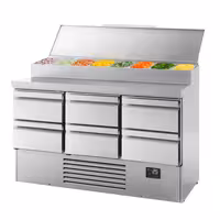 Pripremni rashladni pult Mini - 1460x700 mm - 6 ladica - za 8x GN 1/4