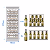 Hladnjak za vino - 1 klimatska zona - 200 l - max. 80 boca