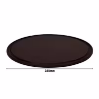 (12 adet) Düz Pizza Tabağı - Polyethylen, Ø380mm, Kahverengi