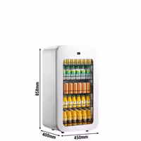 Minibar hladnjak – 450 mm – 67 litara – s jednim staklenim vratima