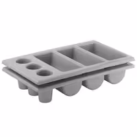(6 Stück) GN 1/1 Besteckbehälter - 530x325mm - Polypropylen - 6 Fächer