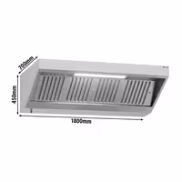 Profesionalna zidna napa - 1800 mm - labirintni filter i LED rasvjeta