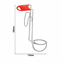 Košarica za jaja - 64x50 mm | držač za jaje 43 mm - nehrđajući čelik | ručka: plastika - kompatibilno s EKJ6 i EKJ10