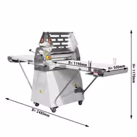 Profesionalni stroj za razvlačenje tijesta - samostojeća izvedba - 750 W - duljina trake 2400 mm