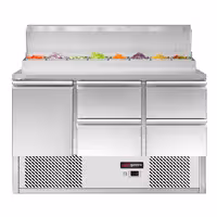 Pripremni rashladni pult ECO - 1365x700 mm - 1 vrata i 4 ladice - za 8x GN 1/6