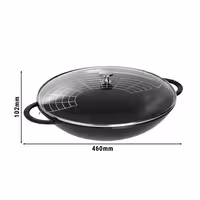 STAUB | SPECIALITIES - Woks ar stikla vāku - Ø 370mm - čuguns - melns
