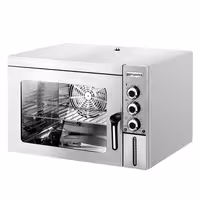 Electric Commercial Compact Convection Oven with Steam Injection - Manual Controls - 1 Baking Chambers - 1x 353x327mm - 30L - incl. 1x Grid & 1x Baking Tray 353x327mm