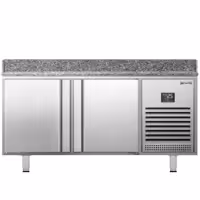 Stół chłodniczy do pizzy PREMIUM PLUS - 1738x800mm - z blatem granitowym - 2‑drzwiowy