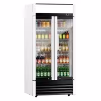 Commercial Beverage Display Fridge - 925mm - 630 Litres - with 2 hinged glass doors - LED lighting - digital controller with temperature display - Temperature range 2 to 8 °C
