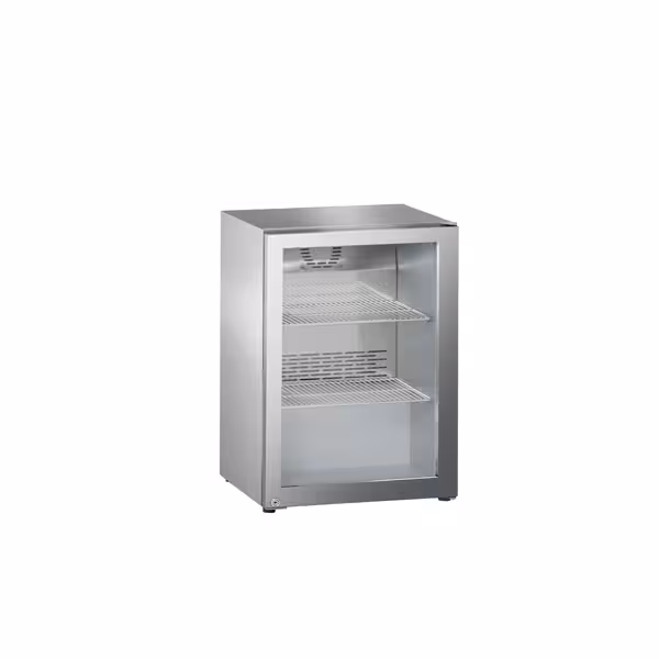 LIEBHERR | Chłodziarka podblatowa PREMIUM – stal nierdzewna – 44 L – od +2 do +12 °C – z 1 drzwiami szklanymi