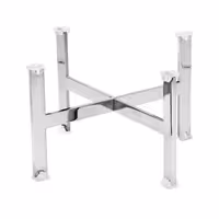 Açık Büfe Teşhir Standı - Paslanmaz Çelik - köşeli - 210x210x170mm