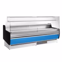 Serve Over Counter - 2560x953mm - with 4 doors - front panel light blue - capacity 282 litres